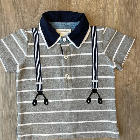 MINICLASIX Boys Suspender Polo NWOT 18 mos. - Picture 7 of 7